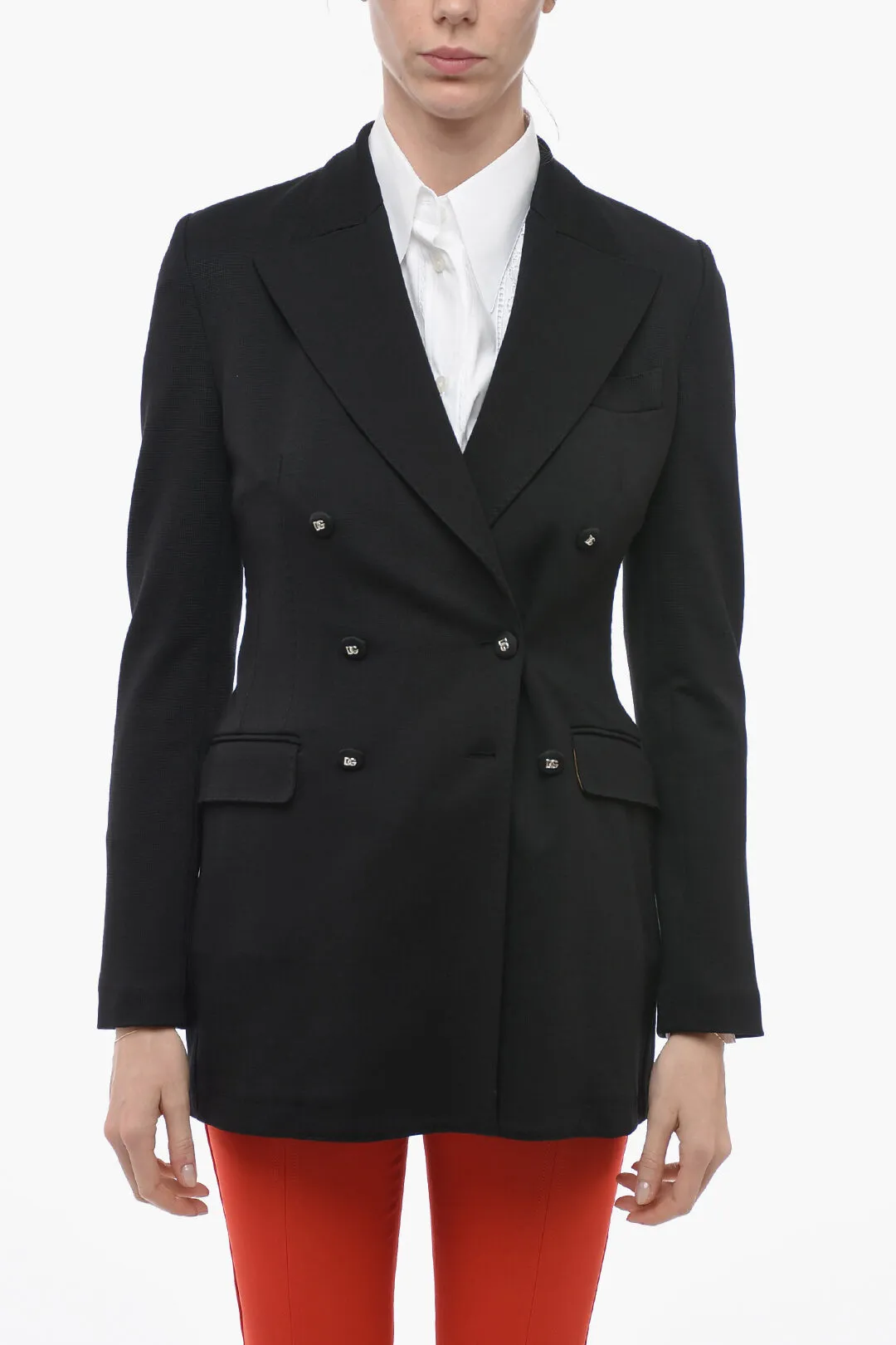 Blazer Doppiopetto Semifoderato con Rever a Lancia