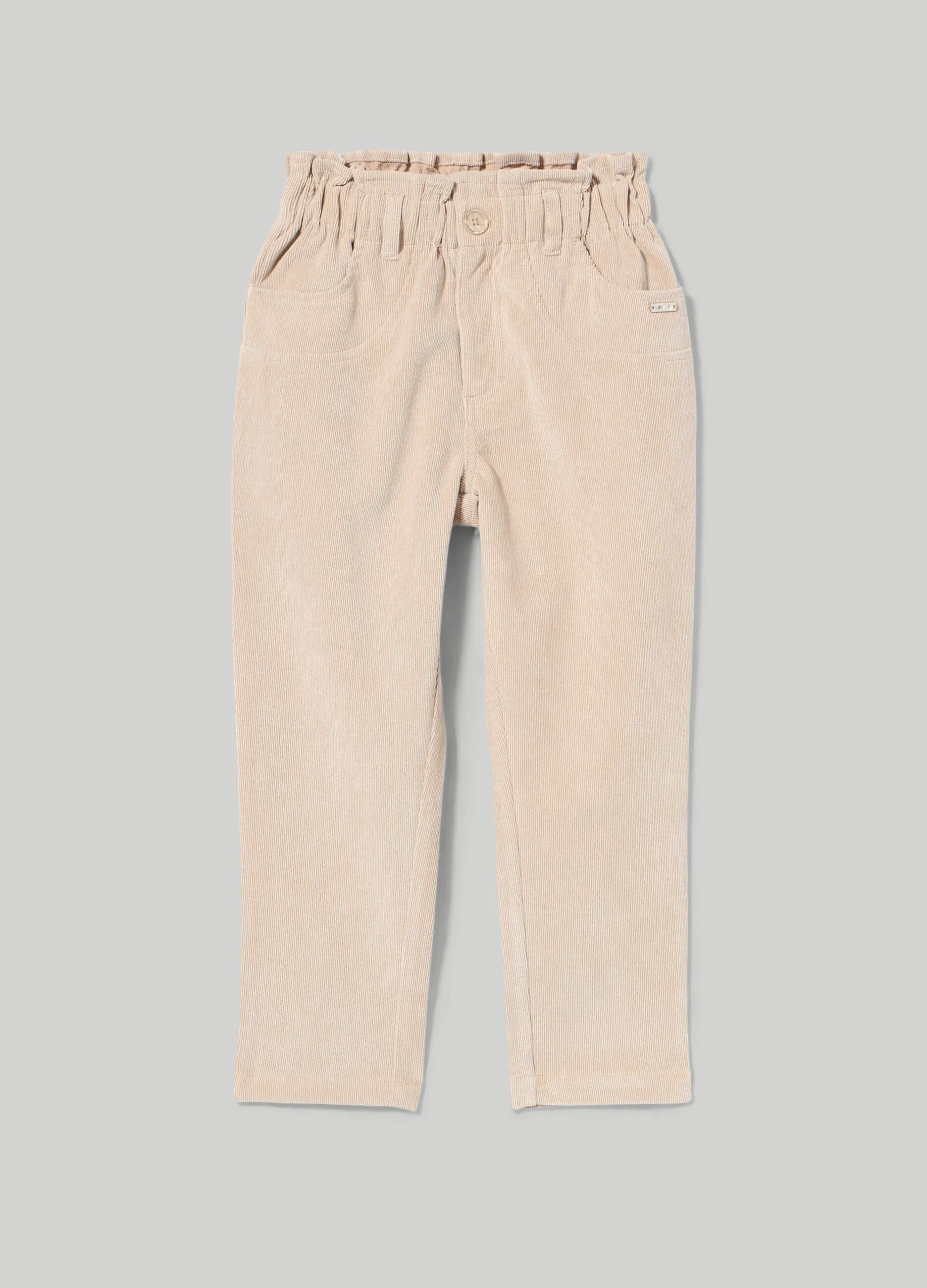 BLUKIDS  Pantaloni in velluto paparbag ragazza