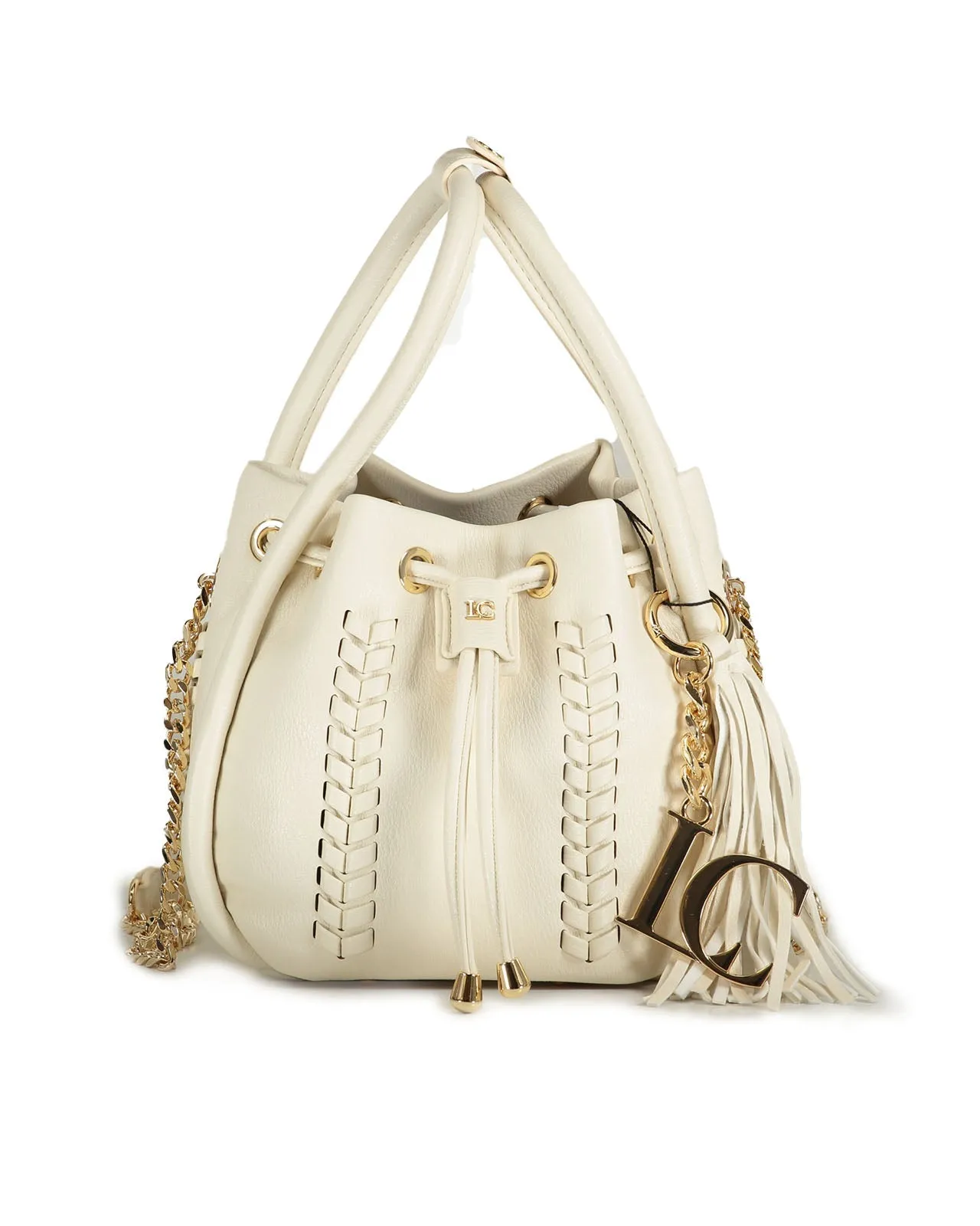Borsa Small Bucket Synthetic bianca