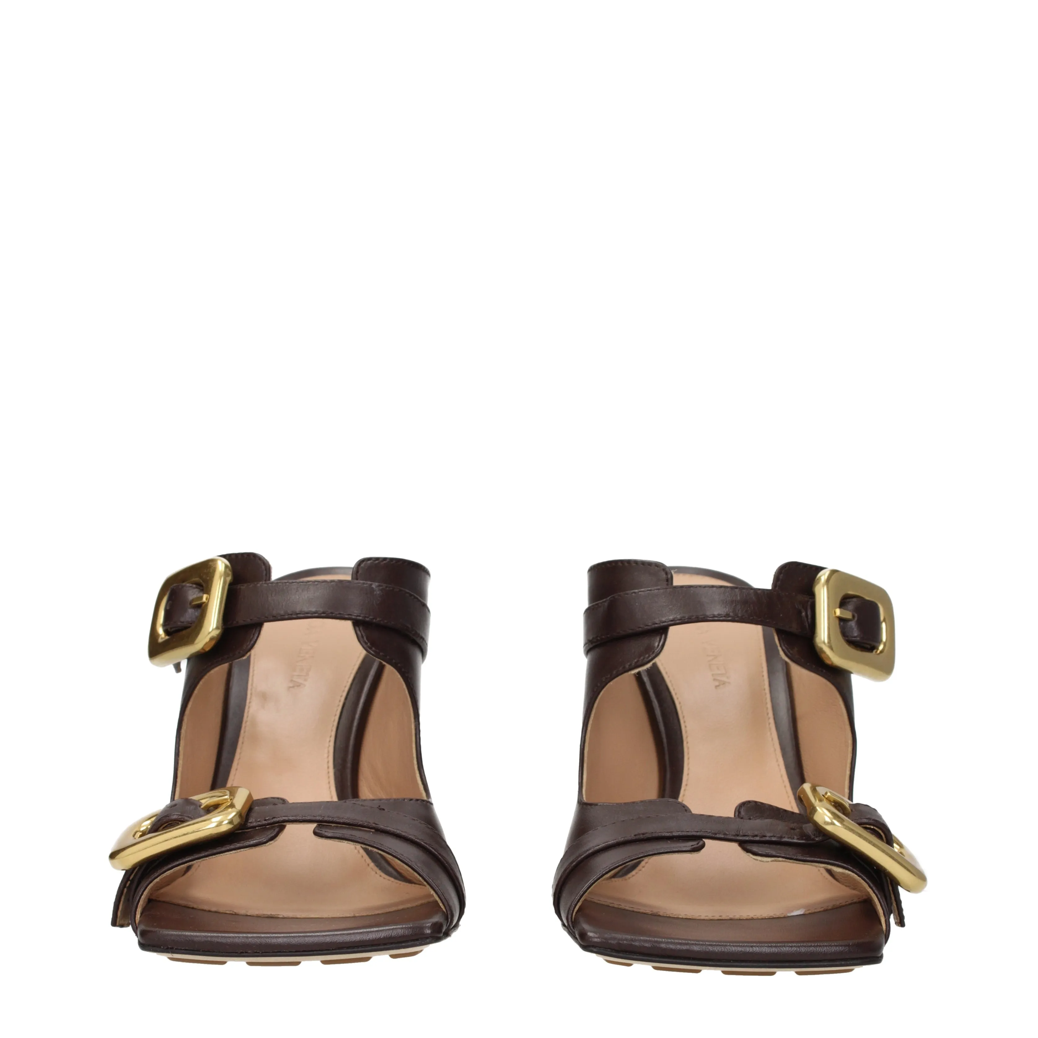 Bottega Veneta Sandali Donna Pelle Marrone/Cioccolato Fondente