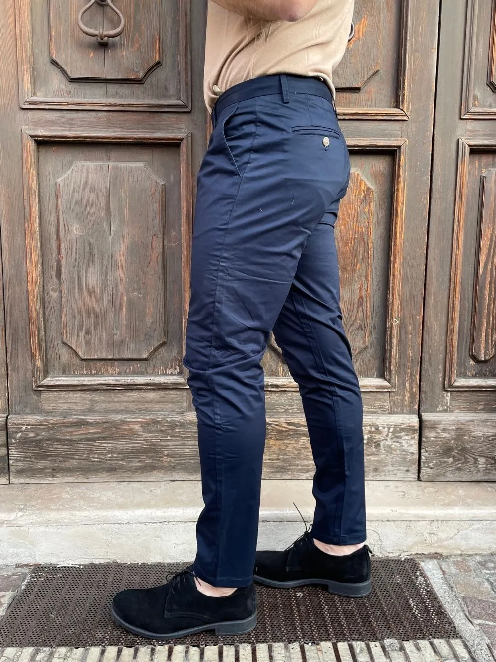 Chinos basic bottone laterale