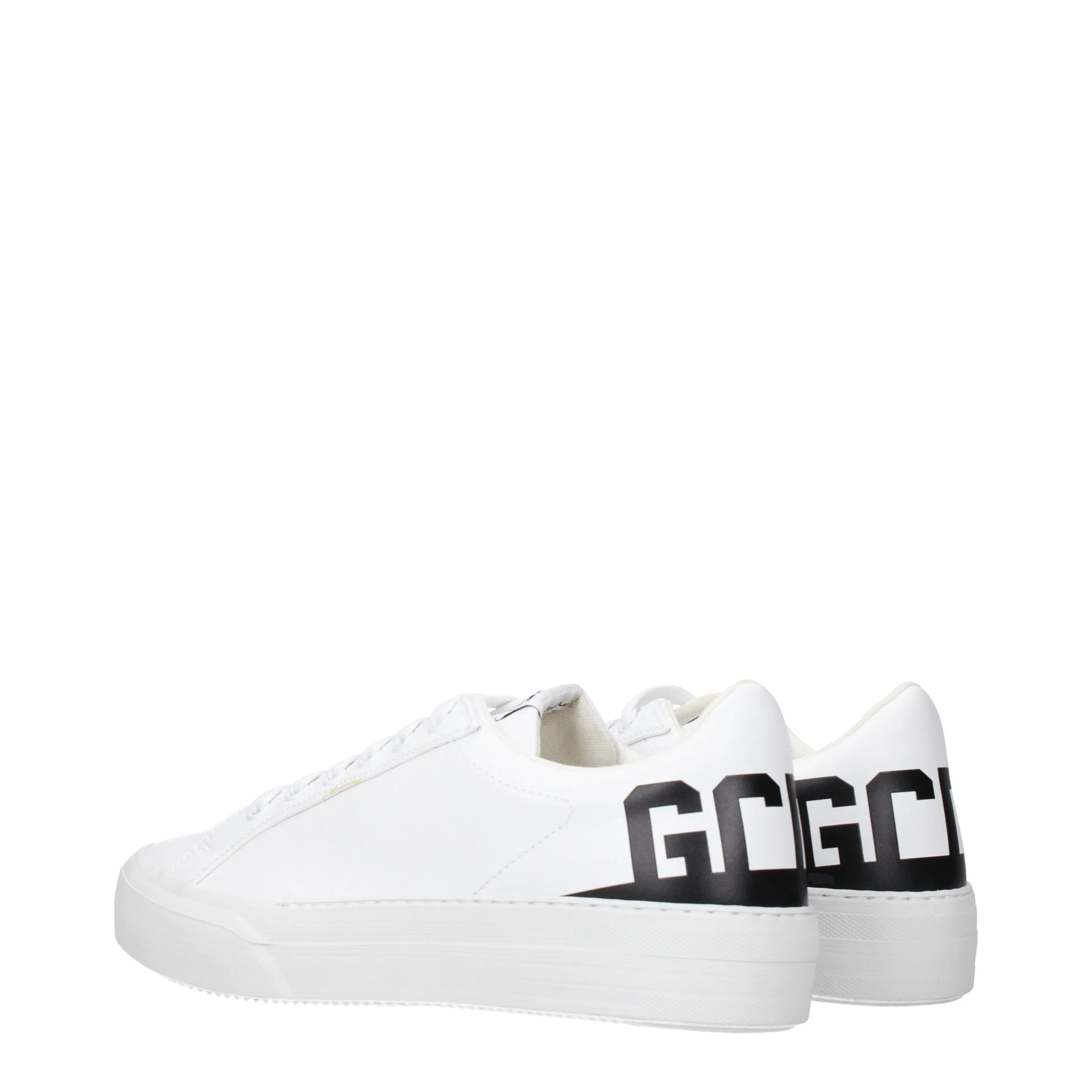 GCDS Sneakers Uomo Eco Pelle Bianco/Nero