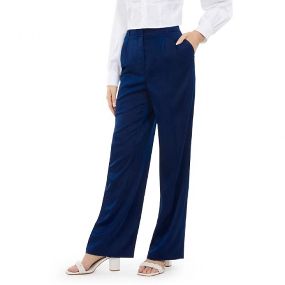 Guess pantaloni rebecca satin donna W4GB23 WDEE2 G7K5 Cave Blue
