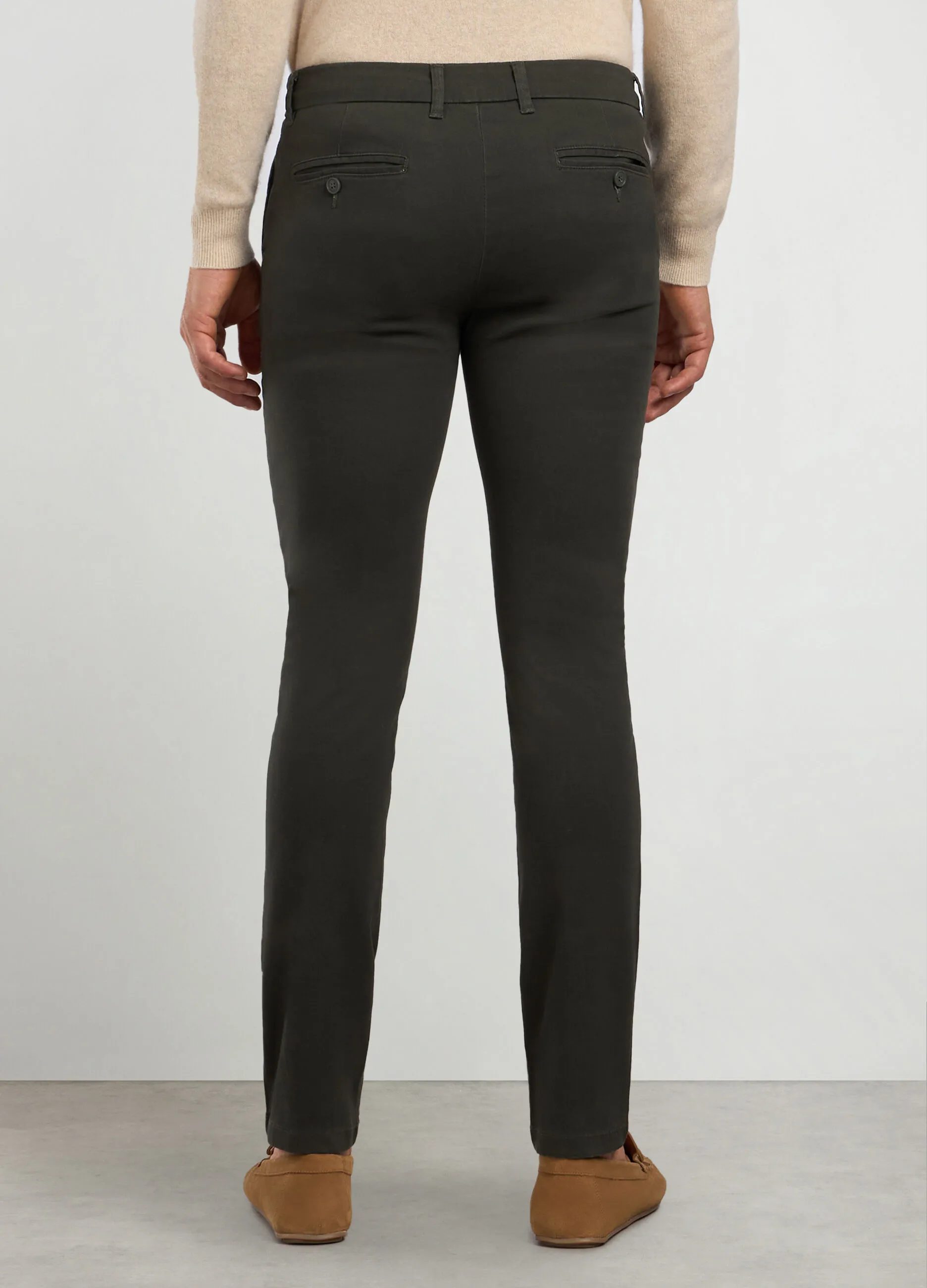 J. HART & BROS  Pantaloni extra slim fit in twill stretch uomo