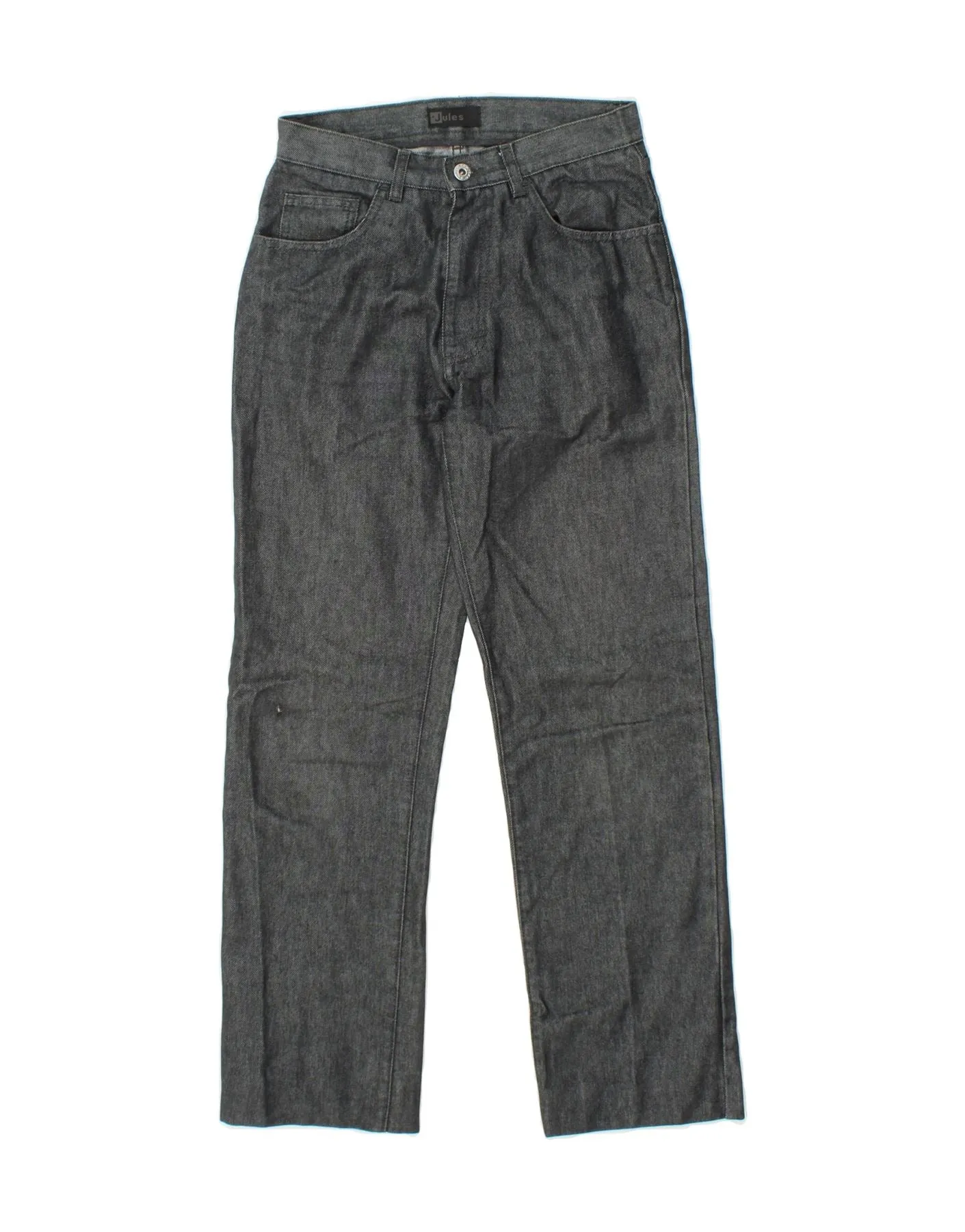 JULES Mens Straight Jeans W32 L28 Grey Cotton