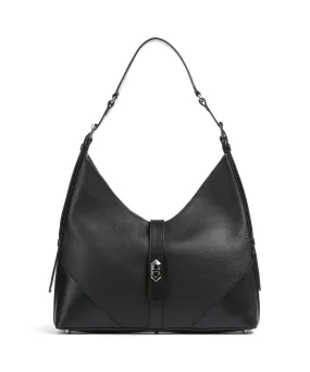  Lancaster Milano Delta Borsa hobo pelle di vacchetta grana nero  