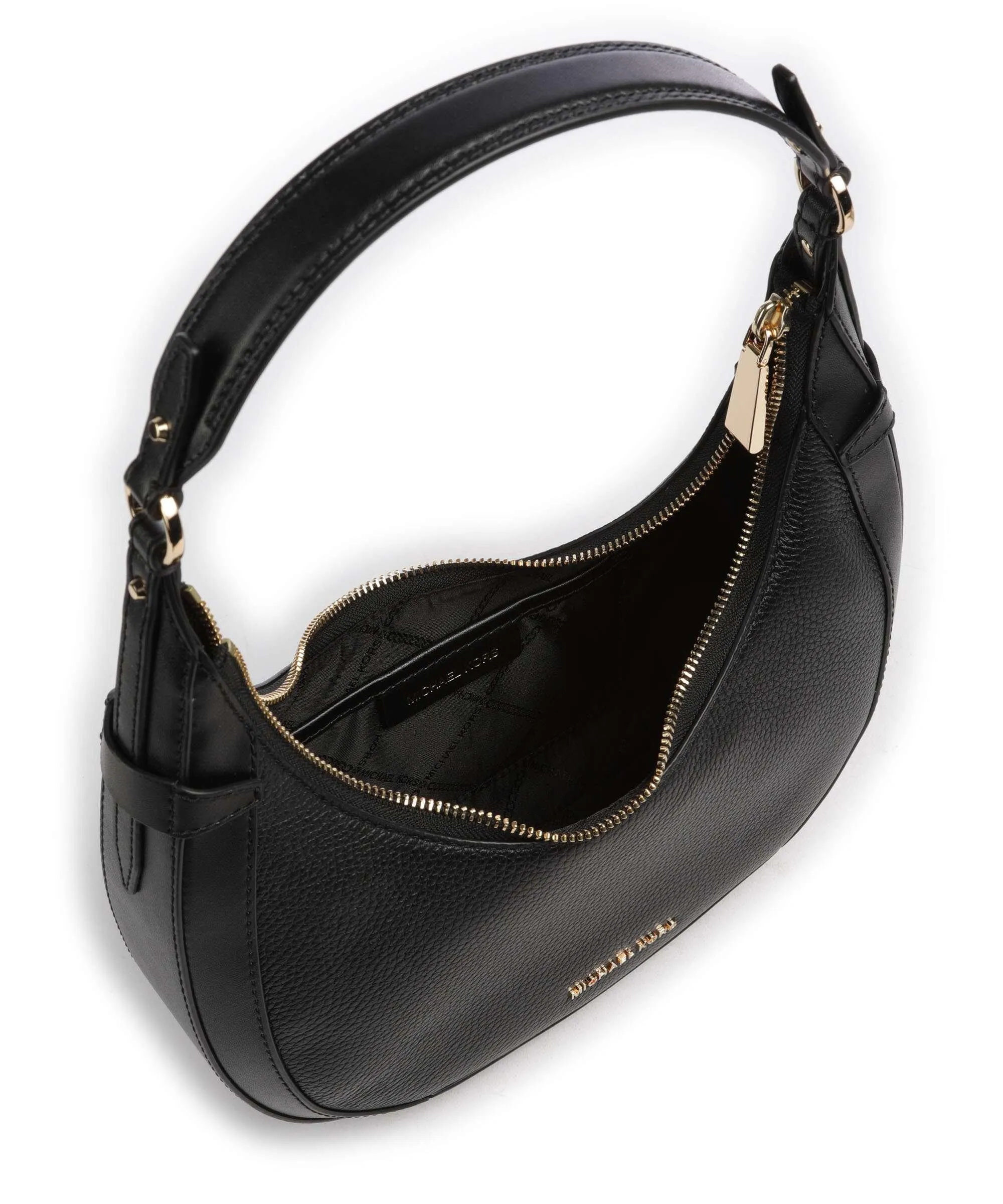  Michael Kors Preston Borsa a spalla pelle di vacchetta grana nero  