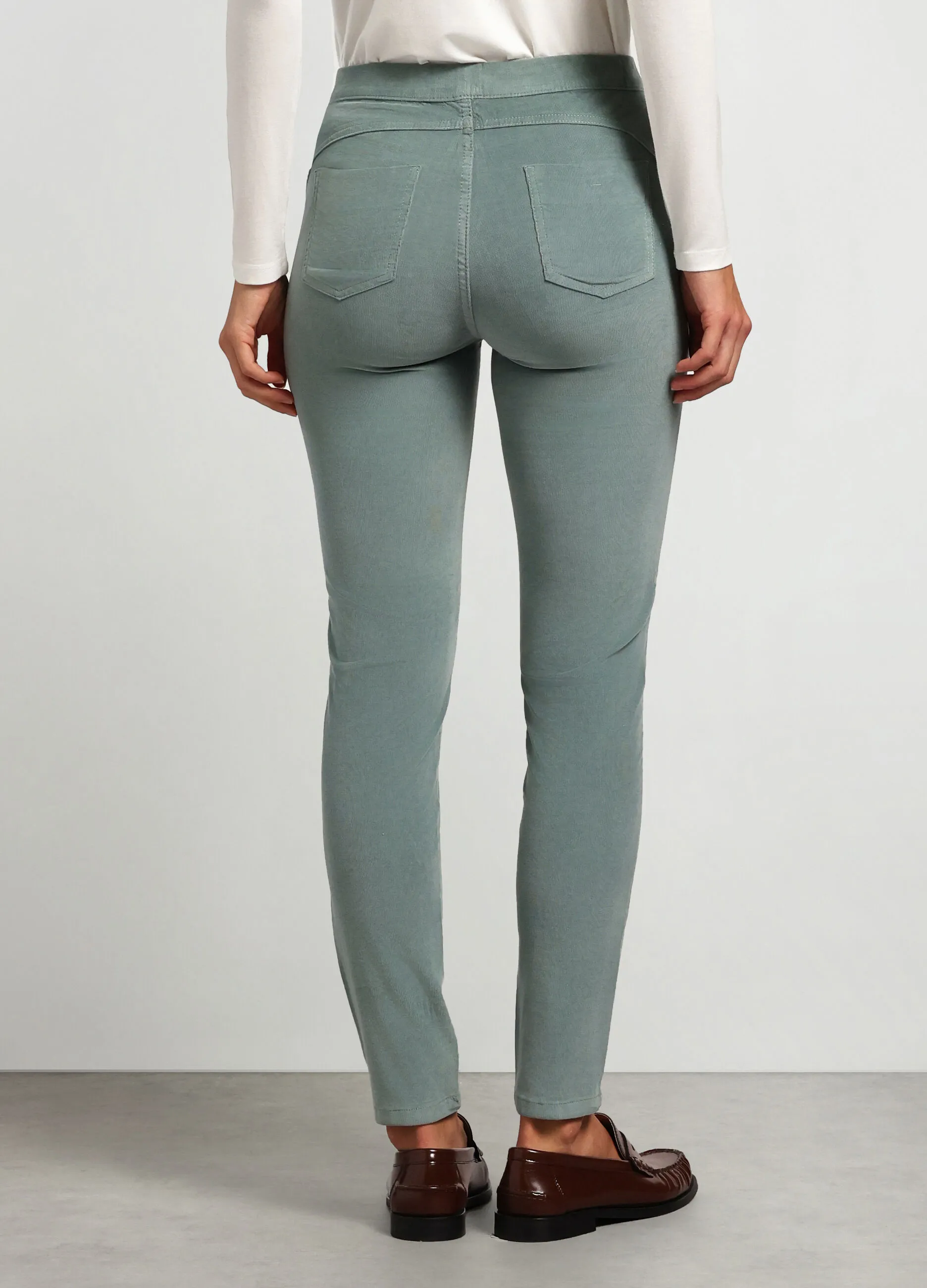 NICE & CHIC  Pantaloni in velluto di cotone stretch donna