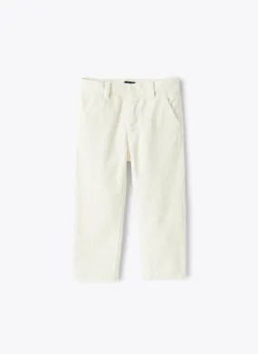 pantalone a coste panna