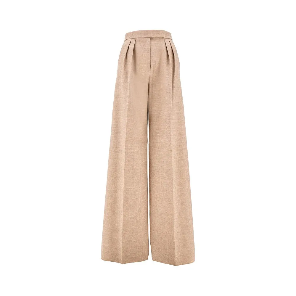 Pantalone a gamba ampia con pinces