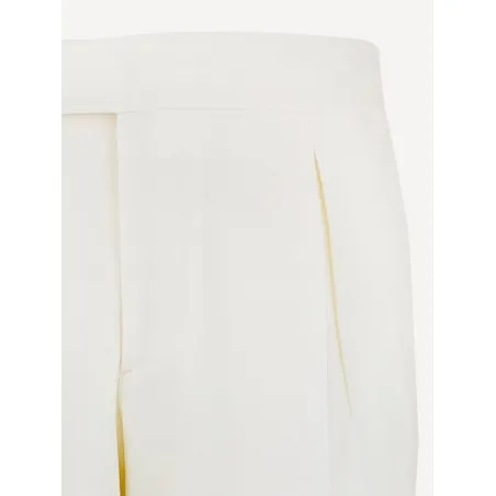 PANTALONE DEL SARTO FLANELLA BIANCO