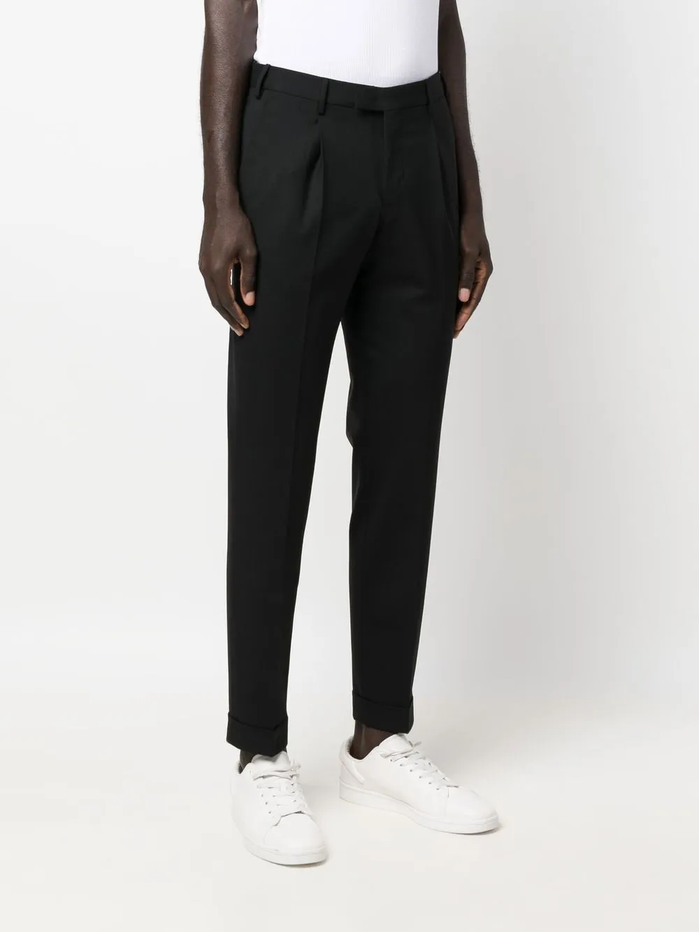 pantalone masterfit grigio pence e risvolto
