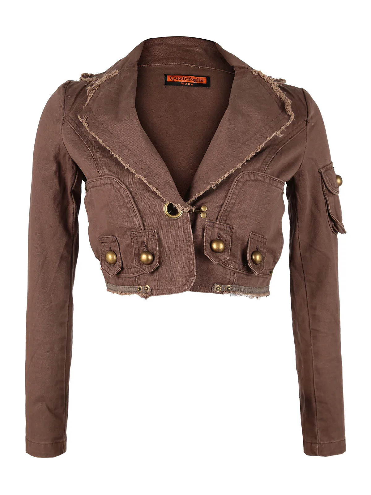 Quadrifoglio Blazer court femme en coton