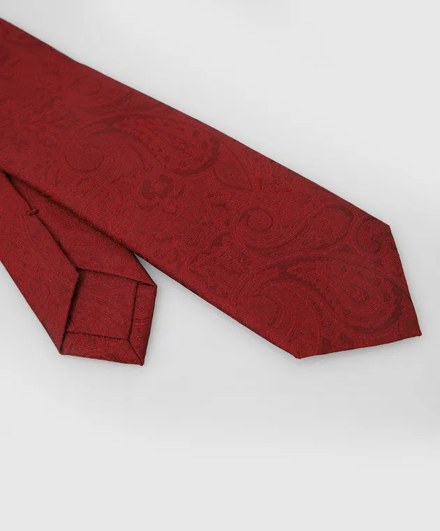 Stefano Ricci Cravatta per bambini in seta jacquard bordeaux YCCX94102