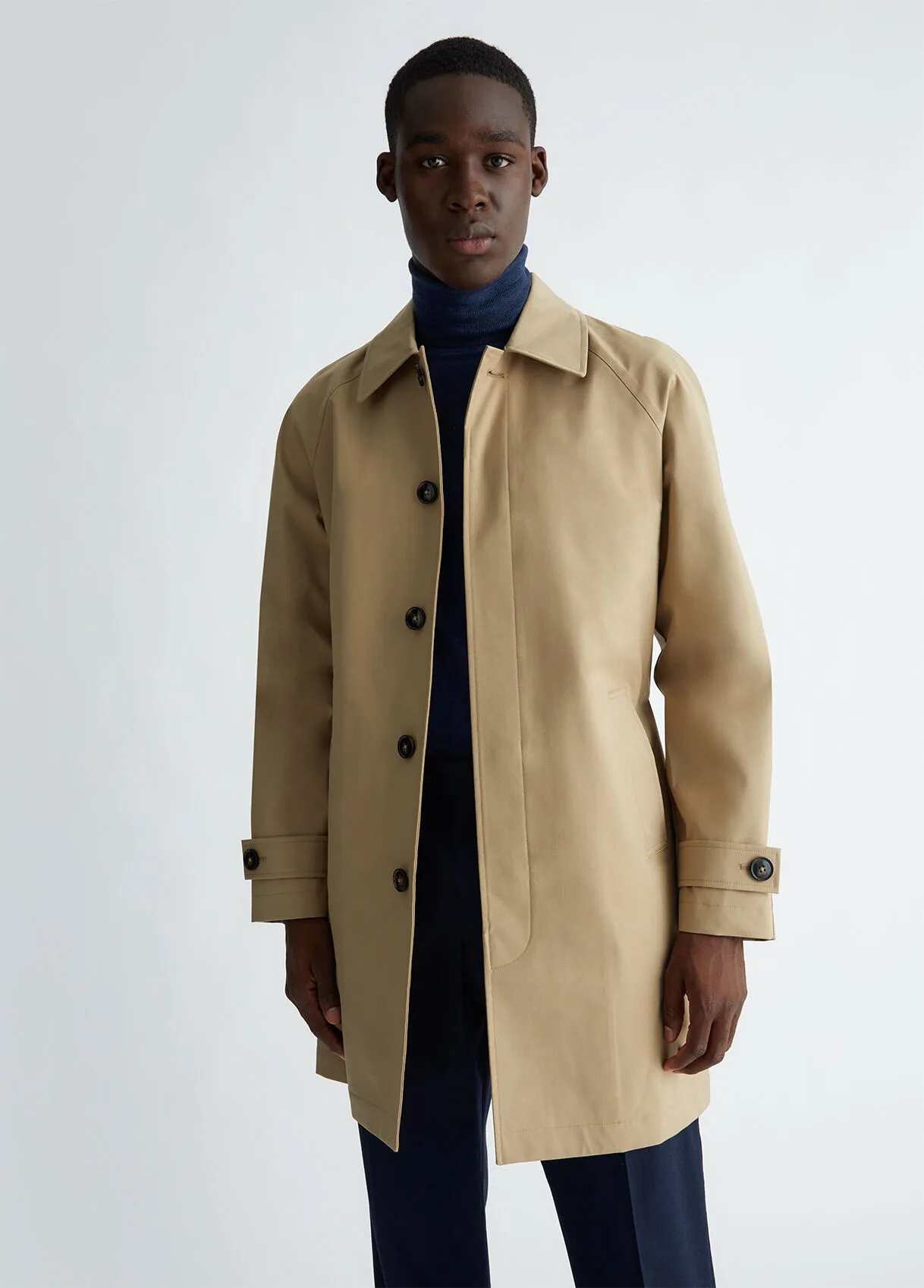 Trench beige da uomo