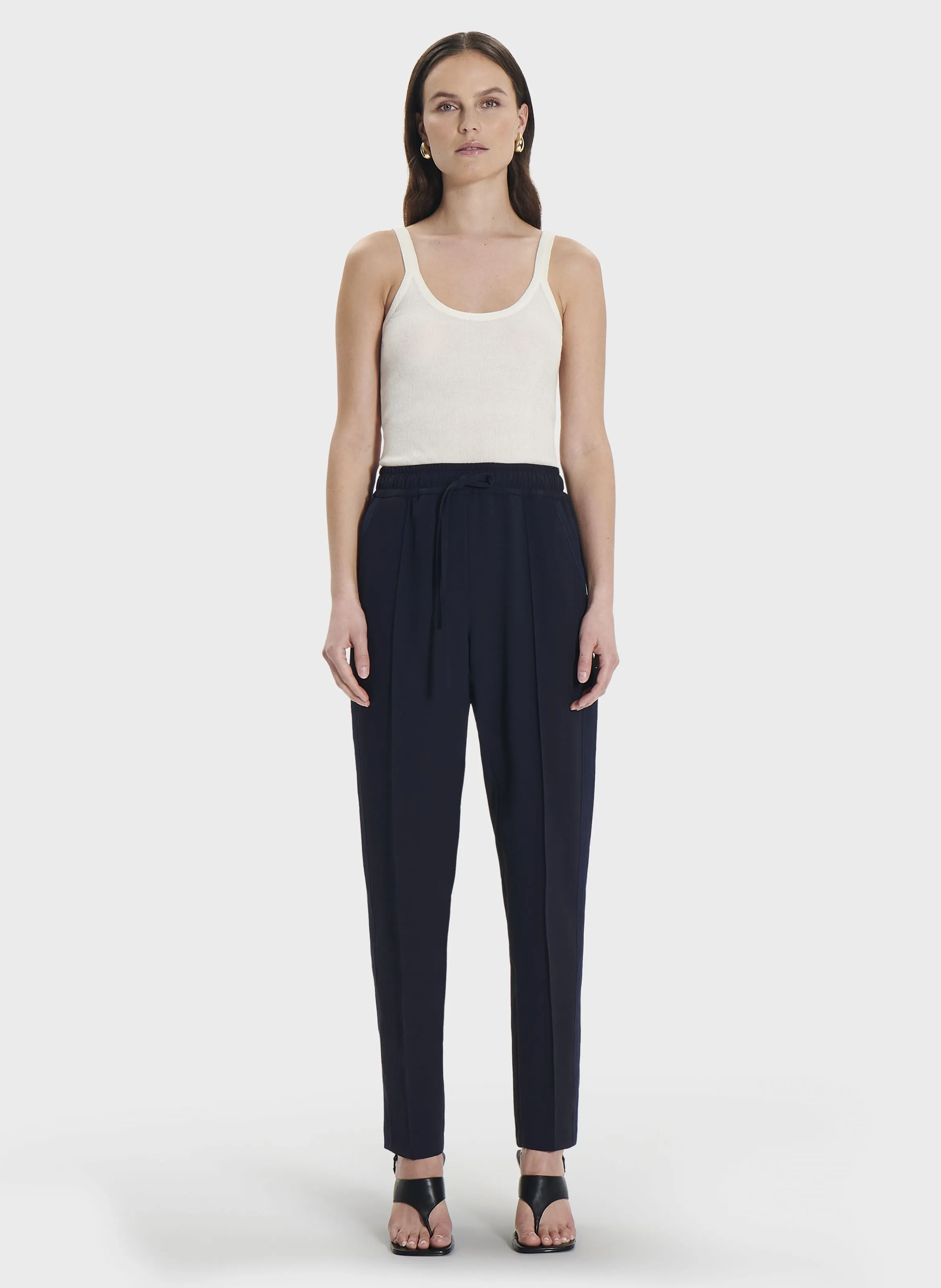  ZAPA   PIEL - Pantaloni con coulisse a pince | Blu